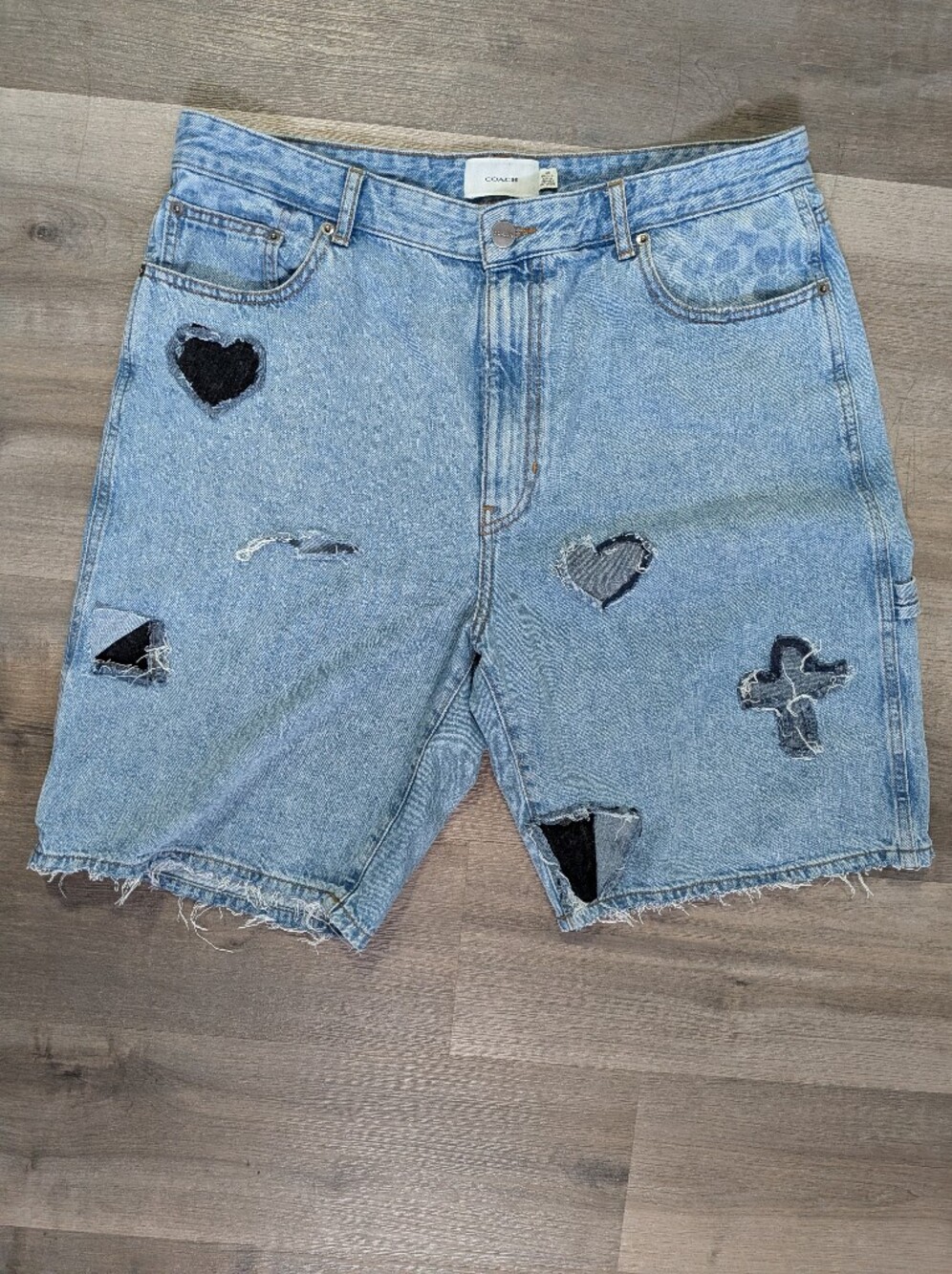 Coach Light Blue Denim Jeans with Branded Button